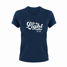 Load image into Gallery viewer, Be the Light Unisex Navy T-Shirt Gift Idea 123
