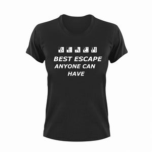 Beach - Best Escape Anyone Can Have Novelty T-Shirtbeach, beach fun, cute, Ladies, Mens, sea, Unisex