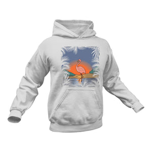 Beach Flamingo Cotton Hoodies, This Makes a Great Gift Idea