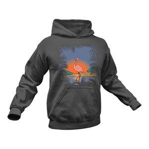 Beach Flamingo Cotton Hoodies, This Makes a Great Gift Idea