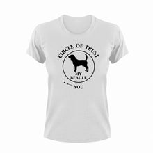 Load image into Gallery viewer, Beagle Circle Of Trust Dog T-Shirtbeagle, circle of trust, dog, dogs, Ladies, Mens, pets, Unisex
