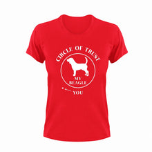 Load image into Gallery viewer, Beagle Circle Of Trust Dog T-Shirtbeagle, circle of trust, dog, dogs, Ladies, Mens, pets, Unisex
