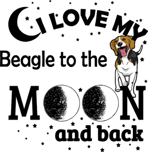 I Love My Beagle Puppy Dog to The Moon and Back Hoodie - Gift Idea for Him or Her
