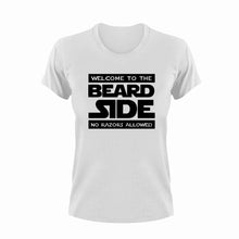 Load image into Gallery viewer, Welcome to the beard side no razors allowed T-Shirt

