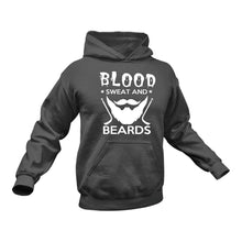 Load image into Gallery viewer, Blood Sweat and Beards Cotton Hoodie, Best Gift Idea for Him
