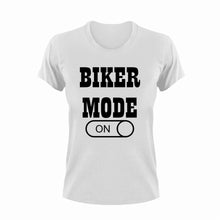 Load image into Gallery viewer, Biker Mode ON T-Shirtbike, biker, Ladies, Mens, Mode On, motorcycles, Unisex
