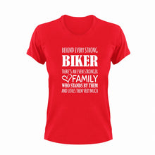 Load image into Gallery viewer, Strong Biker T-ShirtBehind every, bike, biker, biking, family, Ladies, Mens, strong, Unisex
