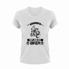 Load image into Gallery viewer, Grandpa 100% badass biker T-Shirt

