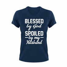 Load image into Gallery viewer, Blessed By God Unisex Navy T-Shirt Gift Idea 123
