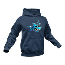 Load image into Gallery viewer, Blue Shark Hoodie.
