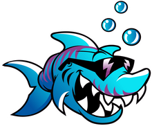 Load image into Gallery viewer, Blue Shark Hoodie.
