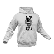 Load image into Gallery viewer, Books And Cats Hoodie - Gift Idea for Readers
