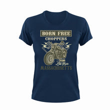 Load image into Gallery viewer, Born Free Choppers Unisex NavyT-Shirt Gift Idea 132

