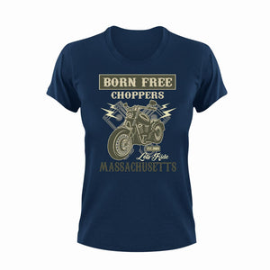 Born Free Choppers Unisex NavyT-Shirt Gift Idea 132