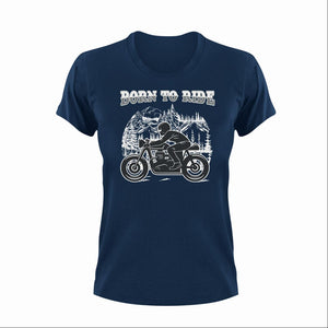 Born To Ride Unisex NavyT-Shirt Gift Idea 132
