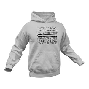 Braai Diet Cheating Funny Hoodie - Gift Idea