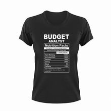 Load image into Gallery viewer, Budget Analyst Hourly Rate Novelty T-ShirtBudget, funny, Hourly Rate, hourly rates, Ladies, Mens, Nutrition Facts, Unisex
