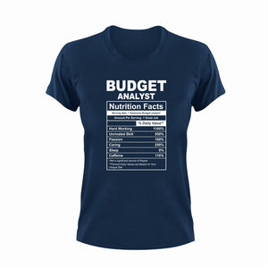 Budget Analyst Hourly Rate Novelty T-ShirtBudget, funny, Hourly Rate, hourly rates, Ladies, Mens, Nutrition Facts, Unisex