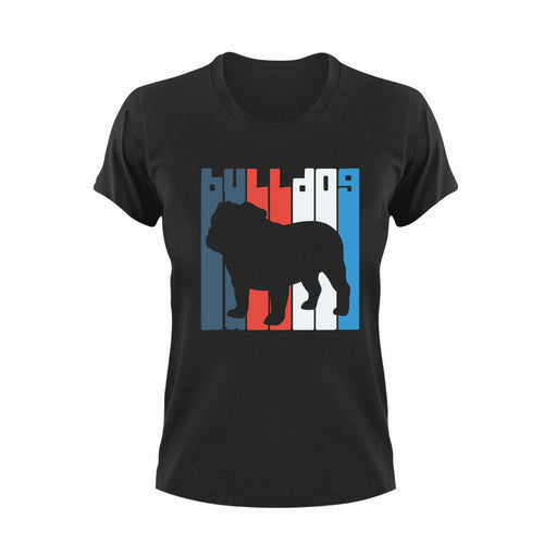 Bulldog Lines Art Novelty T-Shirtbulldog, dog, dogs, Ladies, Mens, pets, Unisex