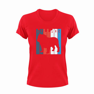Bulldog Lines Art Novelty T-Shirtbulldog, dog, dogs, Ladies, Mens, pets, Unisex