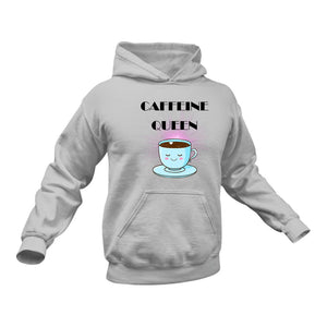 Caffeine Queen - Unique Cotton Hoodie - Best Idea for a Gift