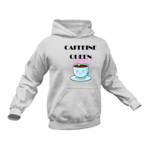 Caffeine Queen - Unique Cotton Hoodie - Best Idea for a Gift