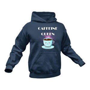 Caffeine Queen - Unique Cotton Hoodie - Best Idea for a Gift