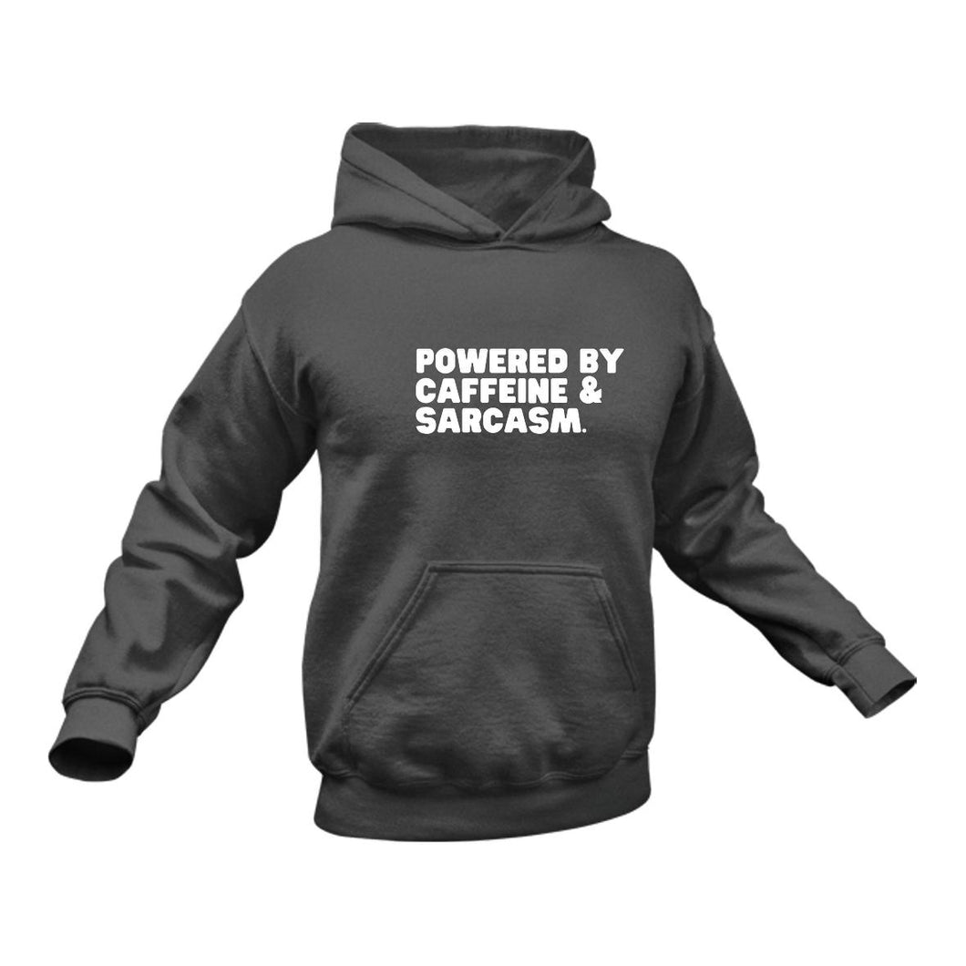 Caffeine and Sarcasm Hoodie - Birthday Gift or Christmas Present Idea