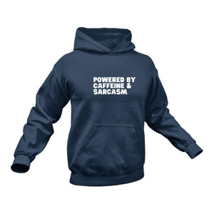 Caffeine and Sarcasm Hoodie - Birthday Gift or Christmas Present Idea