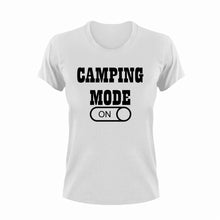 Load image into Gallery viewer, Camping Mode ON T-ShirtAdventure, camper, campfire, camping, Ladies, Mens, Mode On, Unisex
