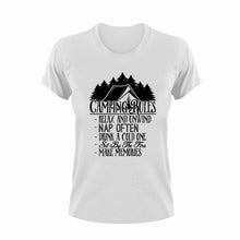 Load image into Gallery viewer, Camping rules T-ShirtAdventure, campfire, camping, Ladies, Mens, naps, tents, Unisex
