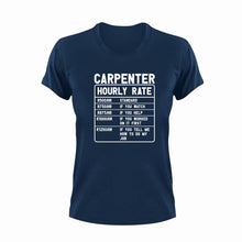 Load image into Gallery viewer, Carpenter Hourly Rate Novelty T-ShirtCarpenter, funny, Hourly Rate, hourly rates, Ladies, Mens, Unisex
