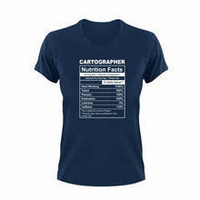 Load image into Gallery viewer, Cartographer Nutrition Facts Funny T-Shirtcartographer, funny, Ladies, Mens, Nutrition Facts, Unisex
