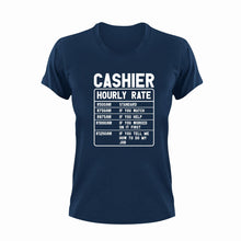 Load image into Gallery viewer, Cashier Hourly Rate Funny T-Shirtcashier, funny, Hourly Rate, hourly rates, Ladies, Mens, Unisex
