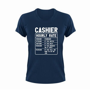 Cashier Hourly Rate Funny T-Shirtcashier, funny, Hourly Rate, hourly rates, Ladies, Mens, Unisex