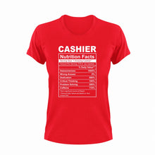 Load image into Gallery viewer, Cashier Nutrition Facts Funny T-Shirtcashier, funny, Ladies, Mens, Nutrition Facts, Unisex
