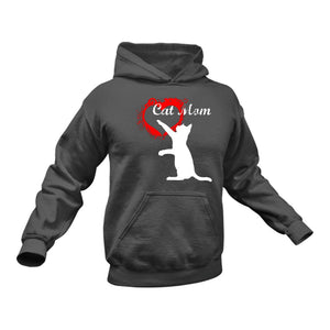 Cat Mom Cotton Hoodie, Best Gift Idea for Mother's Day