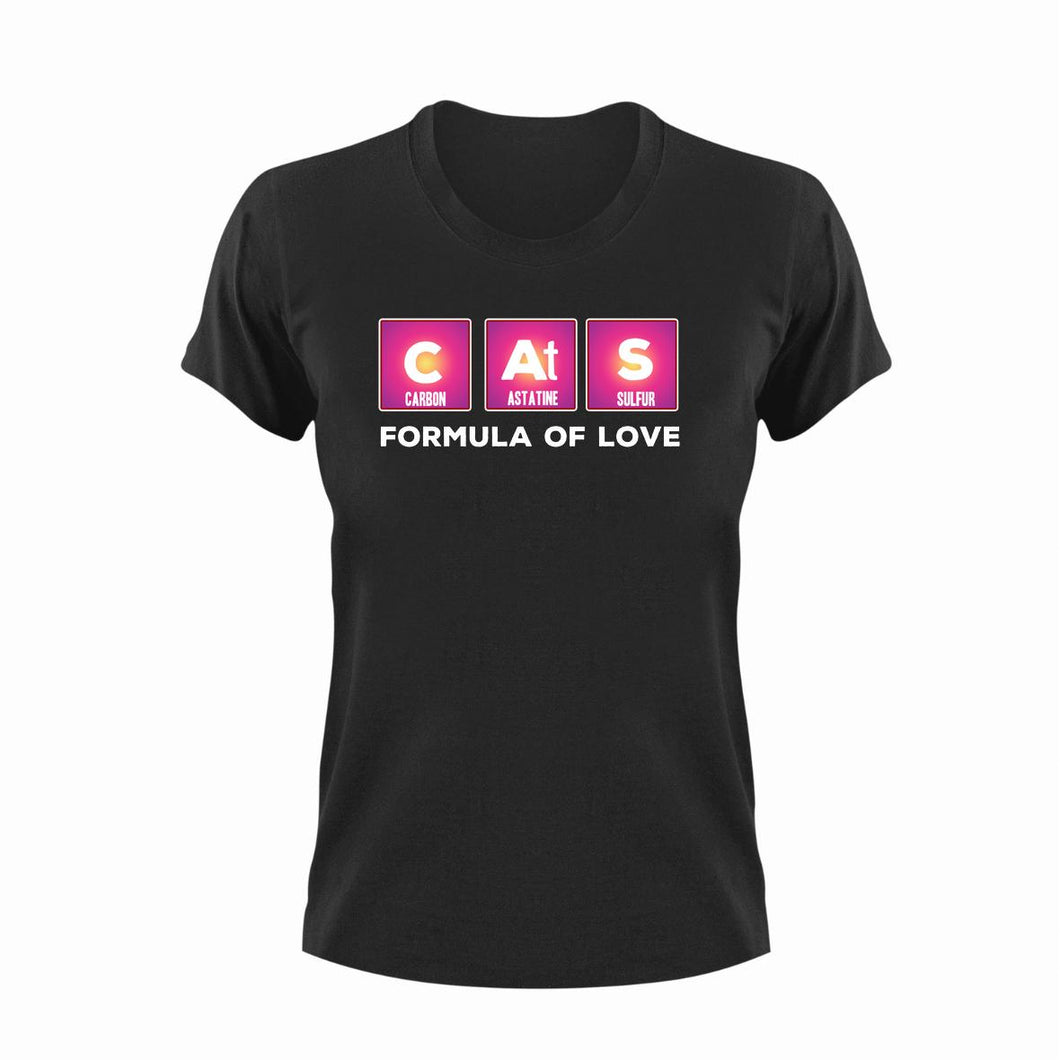 Cats - Formula Of Love Cute T-Shirtcat, cat mom, cute, funny, Ladies, Mens, pets, Unisex