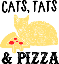 Load image into Gallery viewer, Cats Tattoos and Pizza Hoodie
