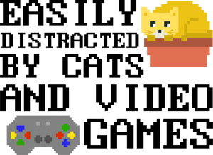 Easily Distracted Cats and Video Games Hoodie - Gift idea for Gamers who Love Cats