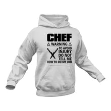 Load image into Gallery viewer, Chef - Warning Avoid Injury Hoodie

