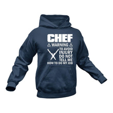 Load image into Gallery viewer, Chef - Warning Avoid Injury Hoodie
