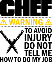 Load image into Gallery viewer, Chef - Warning Avoid Injury Hoodie
