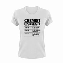 Load image into Gallery viewer, Chemist Hourly Rate Funny T-ShirtChemist, chemistry, funny, Hourly Rate, hourly rates, Ladies, Mens, Unisex
