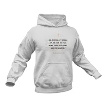 Load image into Gallery viewer, His Power at Work in Us can do More than we ask or Imagine Christian Hoodie

