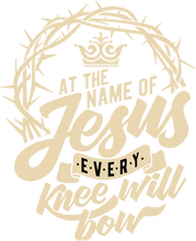 Load image into Gallery viewer, At the Name of Jesus Every Knee Will Now Christian Hoodie
