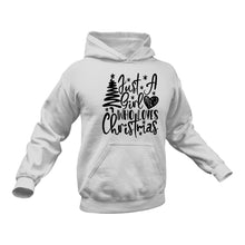 Load image into Gallery viewer, Just a Girl Who Loves Christmas Hoodie - Birthday Gift Idea or Christmas Present
