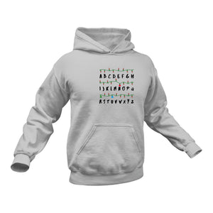 Alphabet Christmas Lights Hoodie - Best Birthday Gift or Christmas Present
