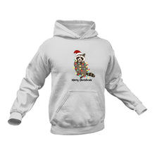 Load image into Gallery viewer, Christmas Raccoon Hoodie - Best Birthday Gift or Christmas Present
