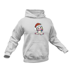 Christmas Unicorn Hoodie - Birthday Gift or Christmas Present Idea